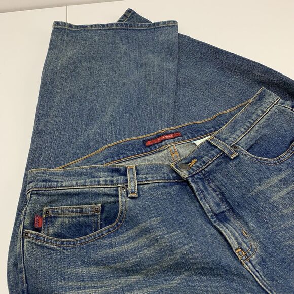 BCBG MaxAzria High Rise Wide Leg Bell Bottom Bootcut Jean Sz 11/12 - Picture 8 of 8